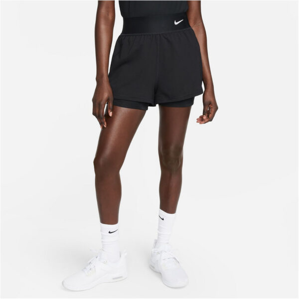 NIKECourt Dri-FIT Advantage Tennisshorts Damen 010 - black/white XL