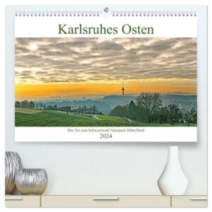 Karlsruhes Osten (hochwertiger Premium Wandkalender 2024 DIN A2 quer), Kunstdruck in Hochglanz